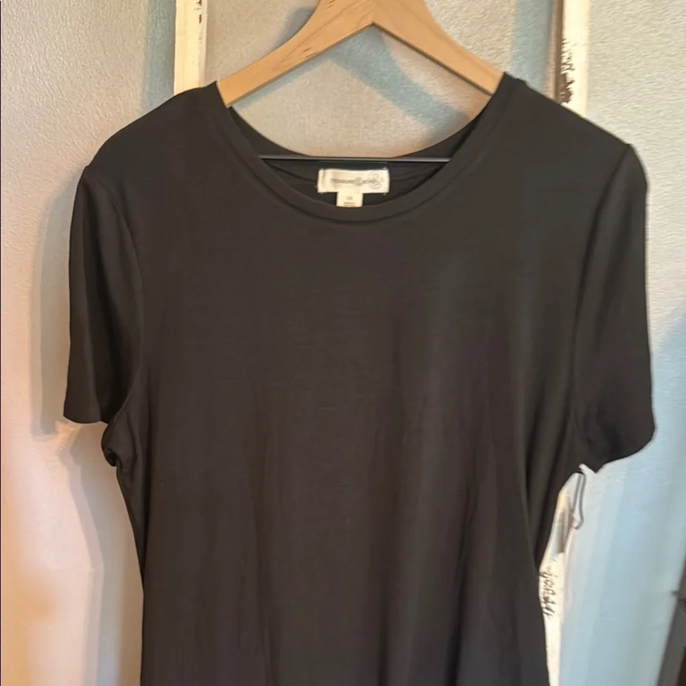 NWT Treasure & Bond Black Stretch Summer Dress Women Size 1X - Picture 2 of 9